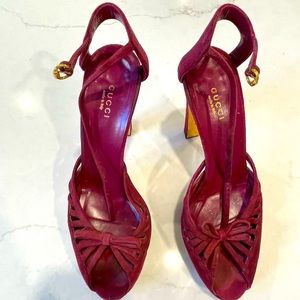Vintage Gucci Suede Heels